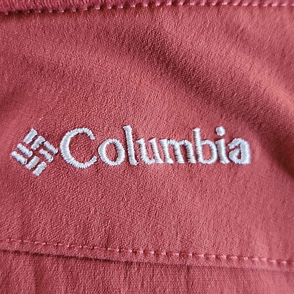Columbia Rust/Coral Athletic Skirt Skort, Side Pockets, Nylon/Elastane, M - Picture 4 of 7